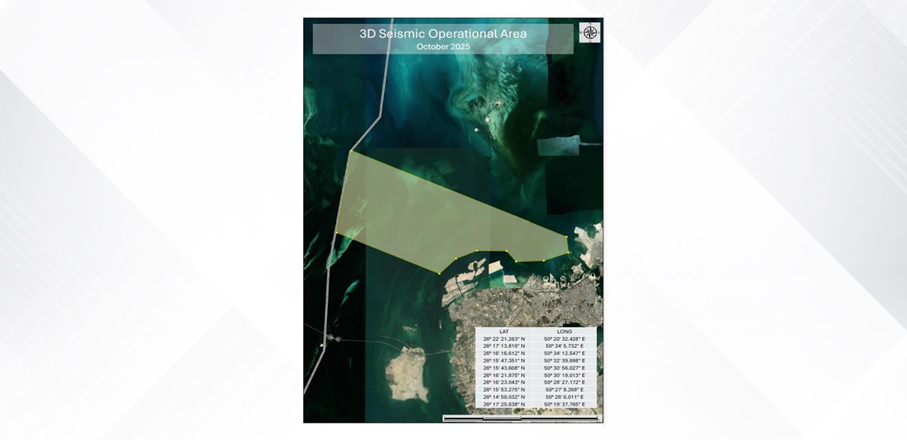 خفر السواحل : تغيير منطقة أعمال المسح البحري ثلاثي الأبعاد اعتباراً من 1 أكتوبر ولغاية 1 ديسمبر 2025<